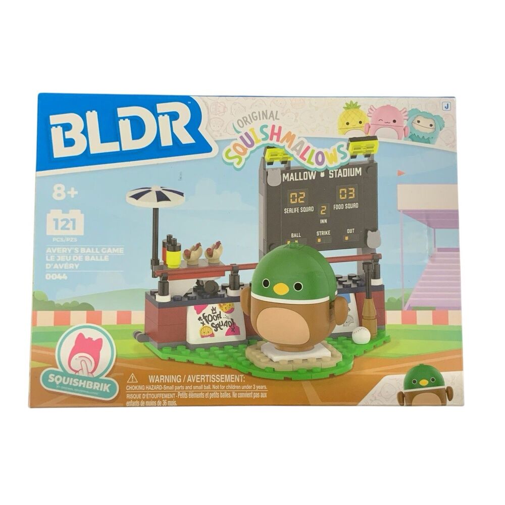 BLDR Original Squishmallows Squishbrik Avery's Ball Game 121 Pc New in Box